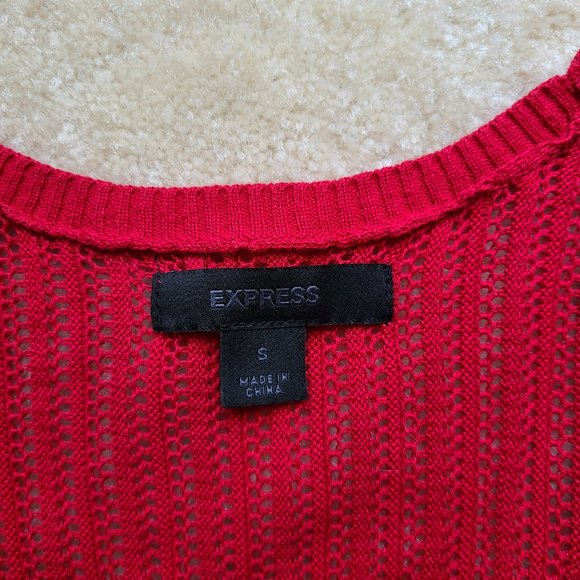 EUC Express Sweater Cardigan Red Size Small - Picture 2 of 5